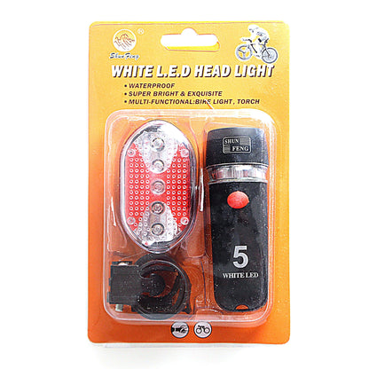 Bicycle Bike LED Head Light Pack of 4 0527 (Parcel Rate)