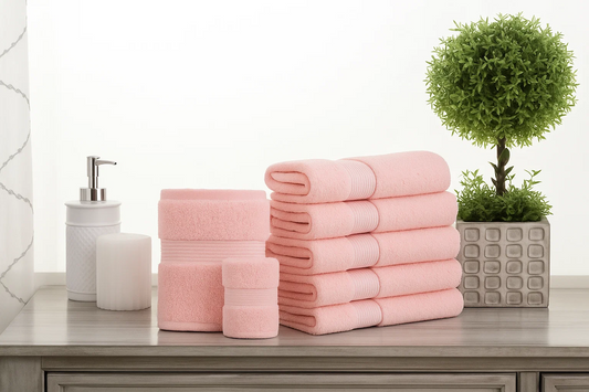 100% Egyptian Cotton 3pc Towel Set – 500gsm Bath Sheet, Hand & Face Towels