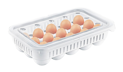 Plastic Egg Storage Container Box 15 Eggs 28 x 18 x 8 cm AK680 (Parcel Rate)