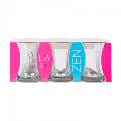 Zen Tea Glass 155cc Set of 6 ZEN313 (Parcel Plus Rate)