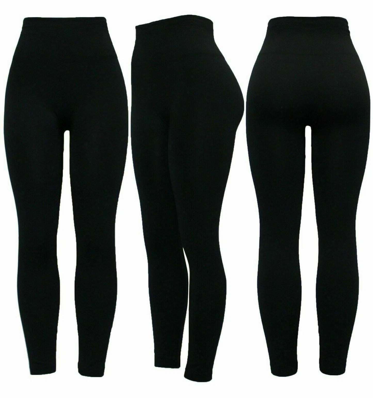 Ladies Black Firm Control Leggings – High Waist Shaping & Slimming Tummy Tucker Yoga Pants for Workout & Everyday Wear