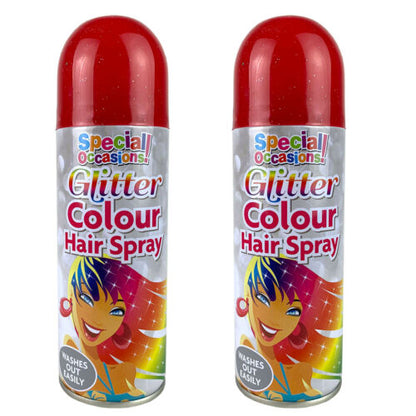 Rapide Washable Glitter Colour Hairspray 200ml Assorted Colours 5509 (Parcel Rate)