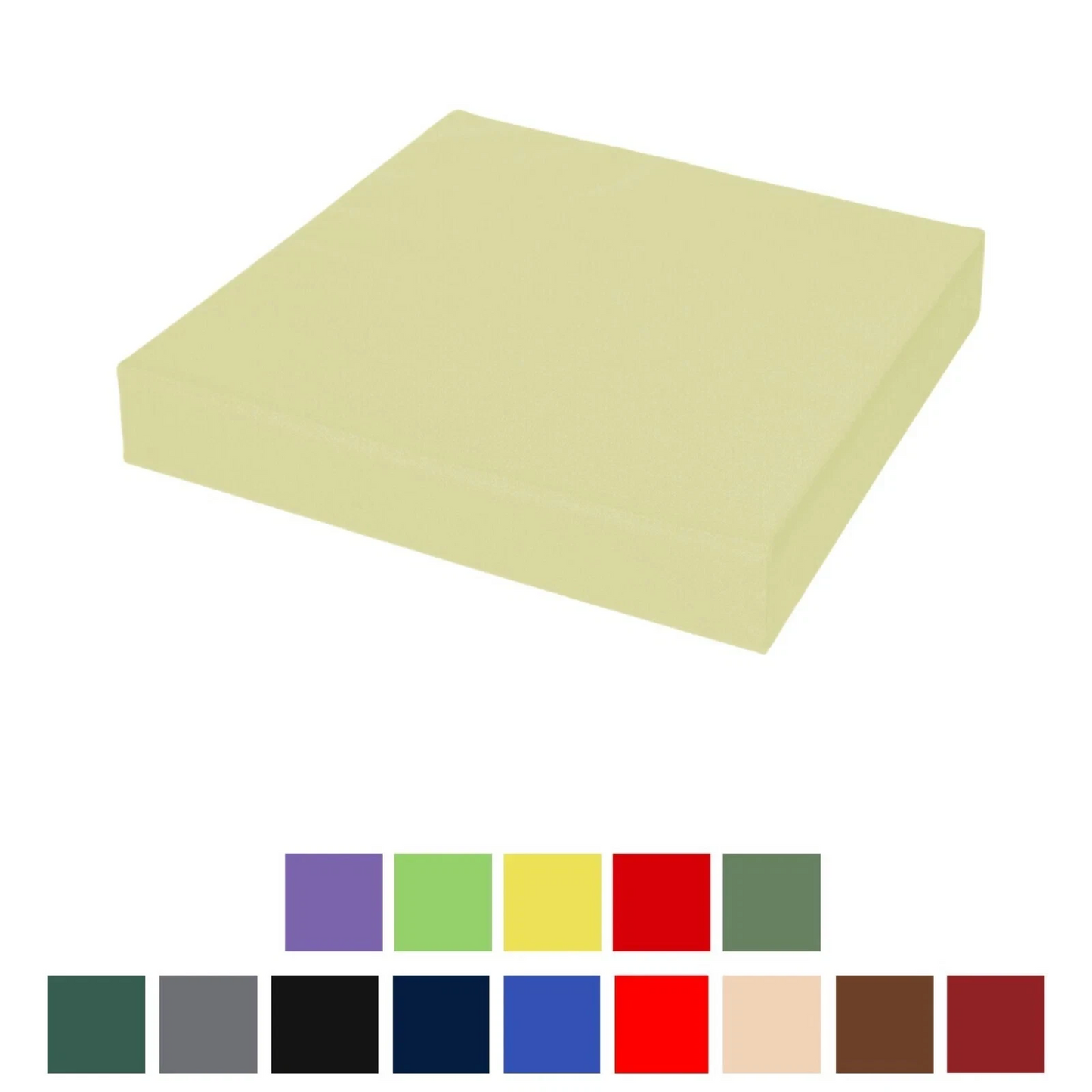 Waterproof Outdoor Chair Cushion – 4cm Thick Garden Seat Pad with Removable Polyester Zip Cover