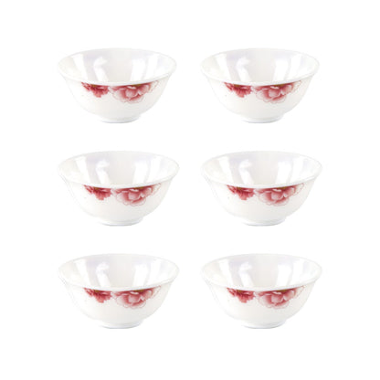 Opal Glass Serving Dish Snack Bowl Laura Set of 6 10x4cm 1643 (Parcel Rate)