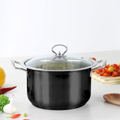 SQ Professional Gems Metallic Stockpot Set of 3 Onyx 26-28-30cm 9578 (Big Parcel)